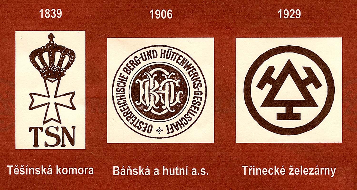 Evolution of logo of Třinecké Železárny
